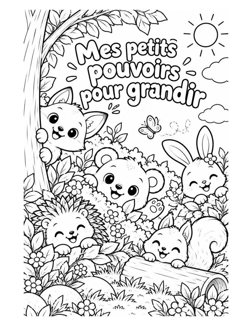 Couverture du livre Mes petits pouvoirs pour grandir, avec les petits animaux amis